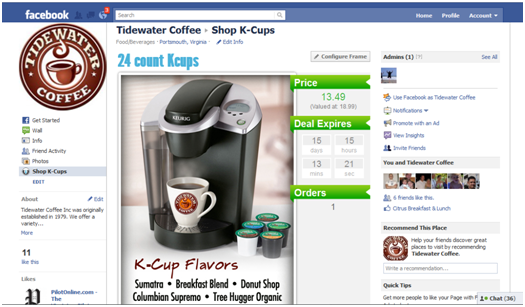 Tidewater Coffee launches new Facebook Page - Cover Image